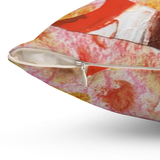 Autumn Inspired Square Throw Pillow - Designed with original artwork "Autumn Symphony" from Pamela Gene Designs LLC Collection!