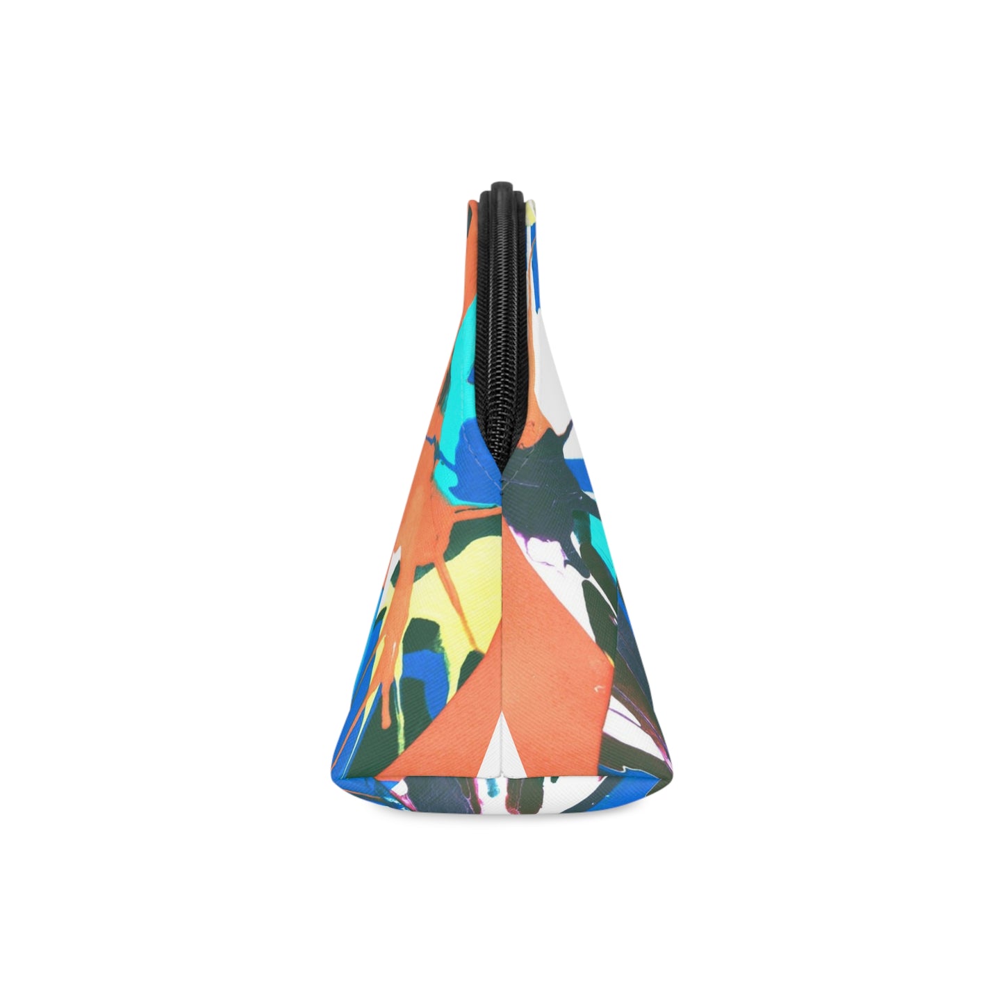 Travel Costmetic Bag - Faux Leather - Zipper & Wrist Strap