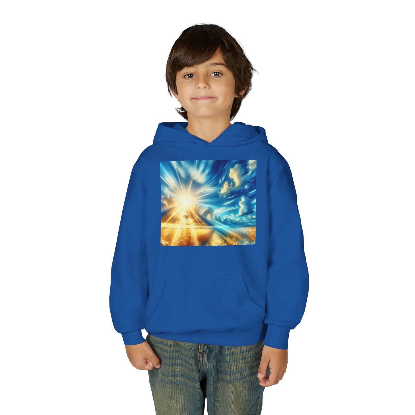 Sunshine Vibes Youth Hoodie - Bright, Cozy, Inspirational, Perfect for Gifts, School Wear, or Outdoor Fun