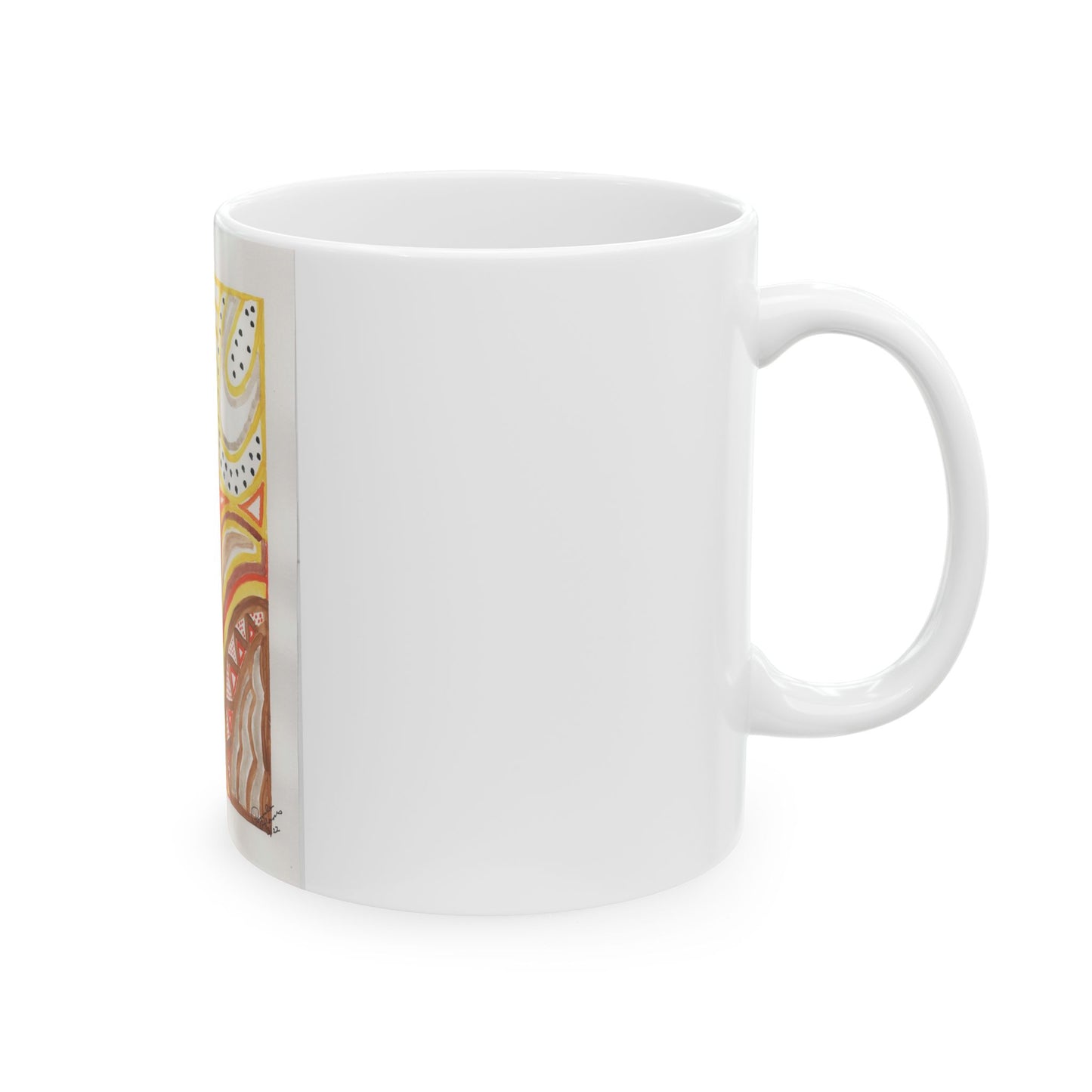 Art Inspired Ceramic Mug - "Sun Joy" Original Art Print - (11oz, 15oz)