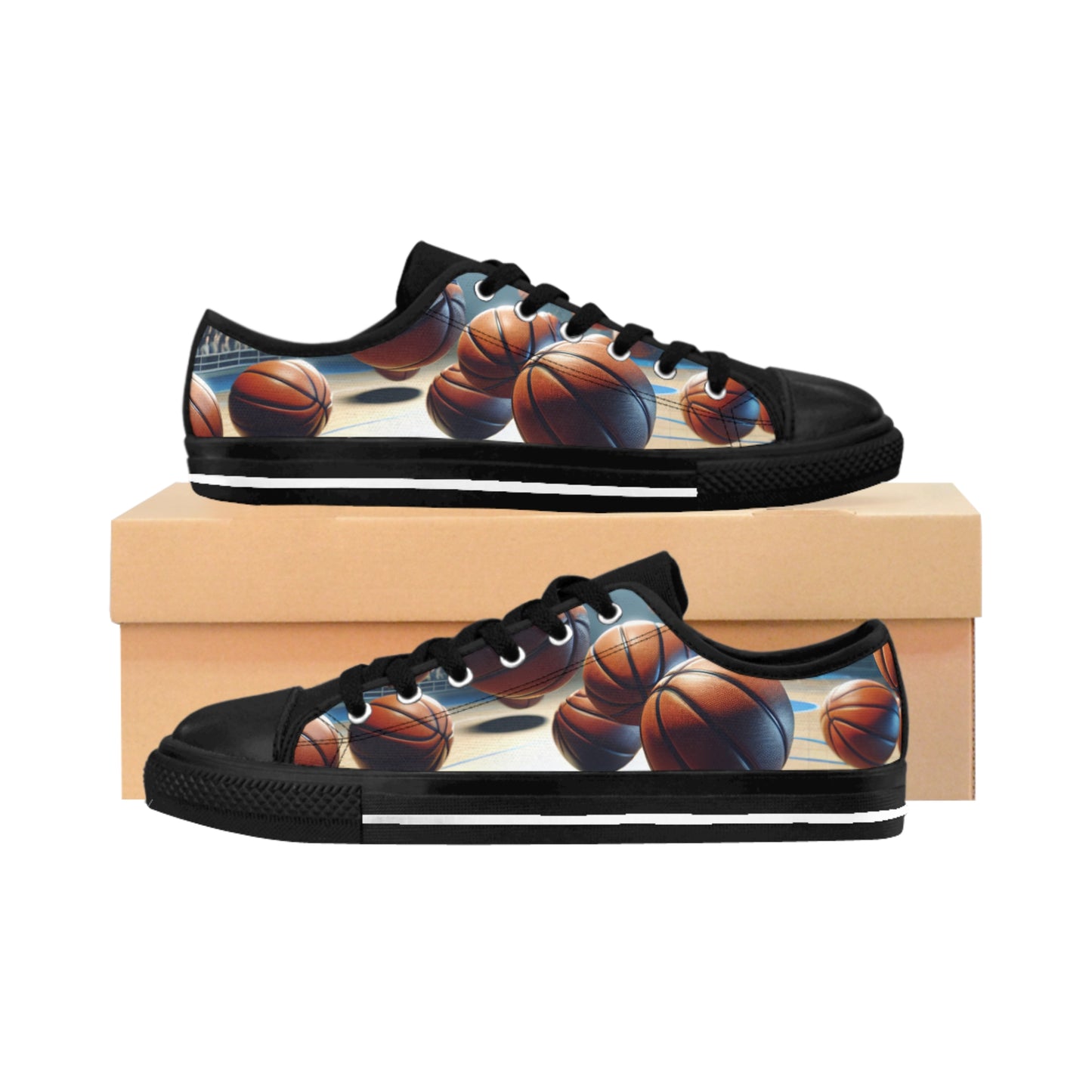 Basketball Graphic Women's Sneakers, Sporty Kicks for Athletes, Fun Workout Footwear, Unique Gift for Basketball Fans, Stylish Casual Shoes