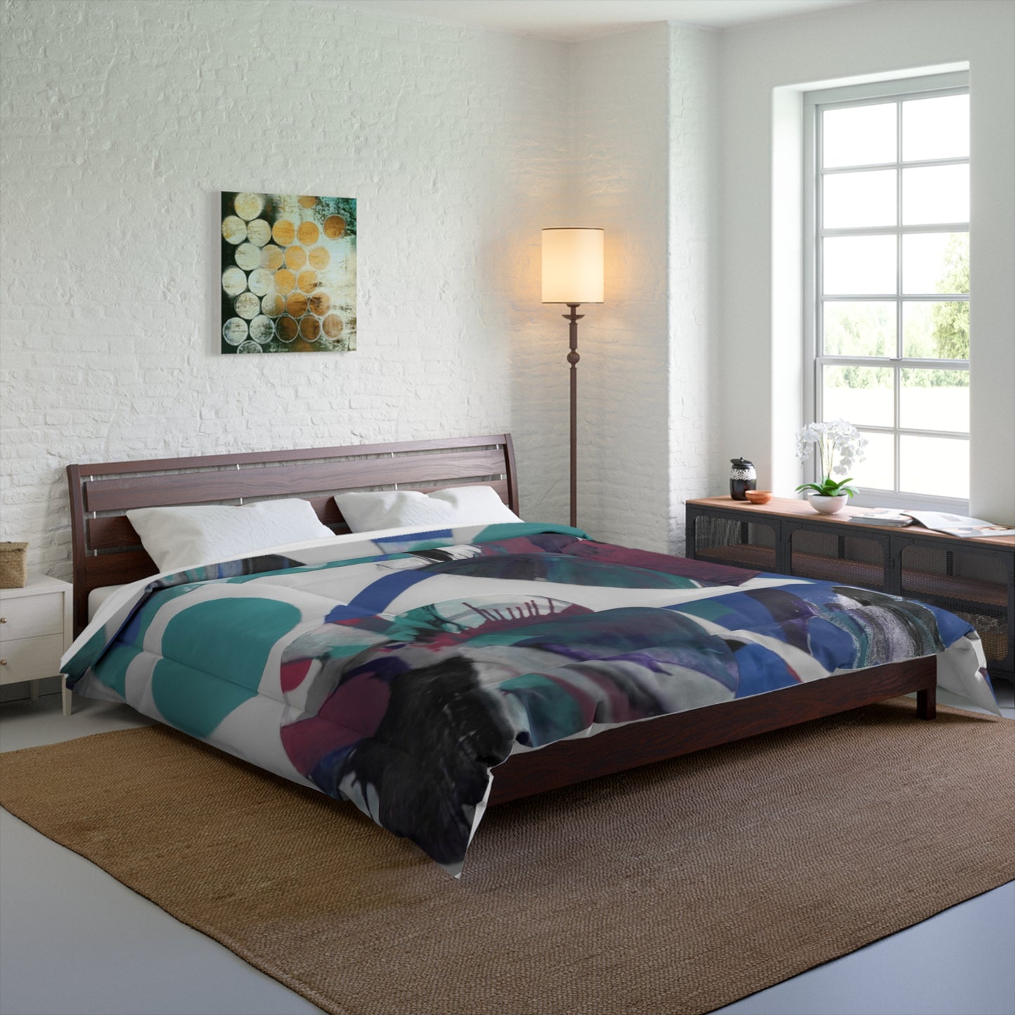 Colorful Comforter - King Size Comforter - Original ArtWork - Pamela Gene Designs