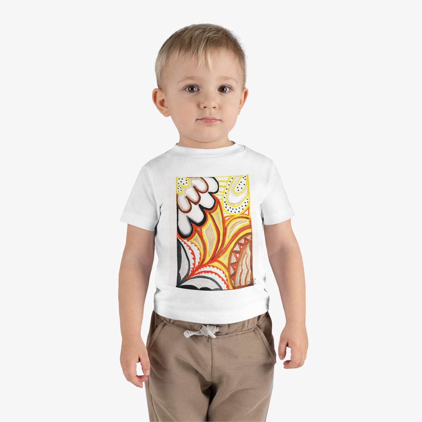 Infant Cotton Jersey Tee - 100% Cotton - Original art print "Sun Joy" from The Pamela Gene Design Collection!