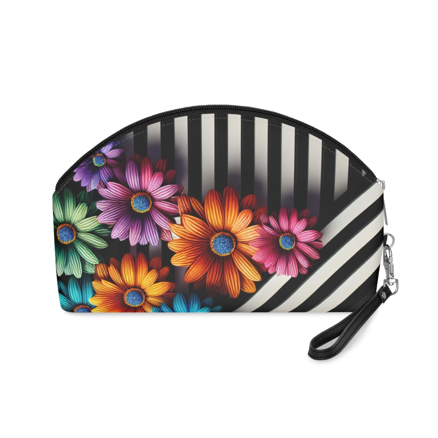 Colorful Floral Makeup Bag, Cosmetic Pouch, Flower Print Clutch, Perfect Gift for Her, Travel Essentials, Cute Organizer