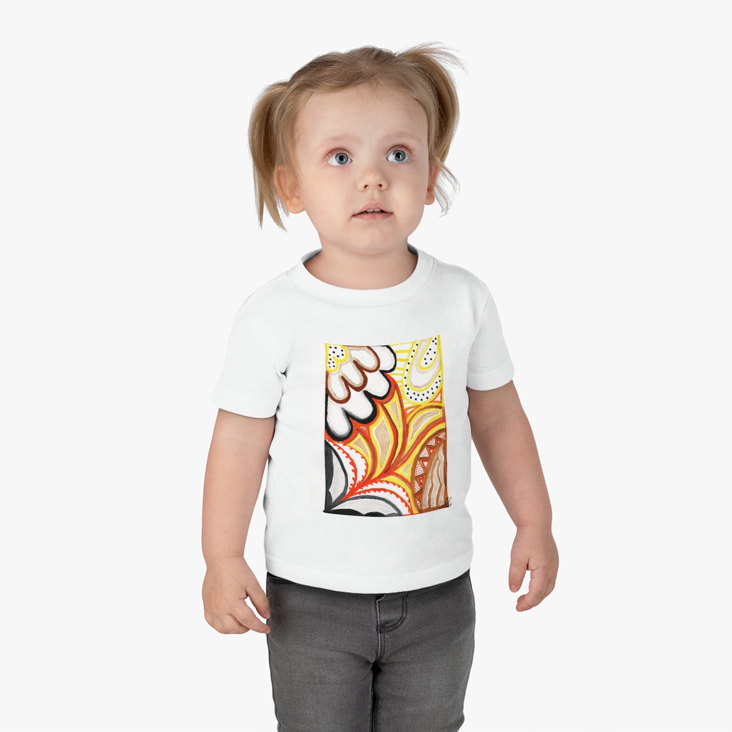 Infant Cotton Jersey Tee - 100% Cotton - Original art print "Sun Joy" from The Pamela Gene Design Collection!