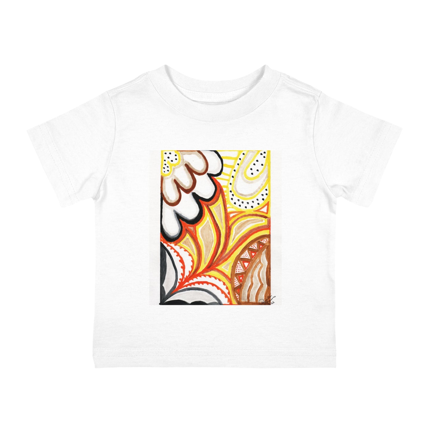 Infant Cotton Jersey Tee - 100% Cotton - Original art print "Sun Joy" from The Pamela Gene Design Collection!