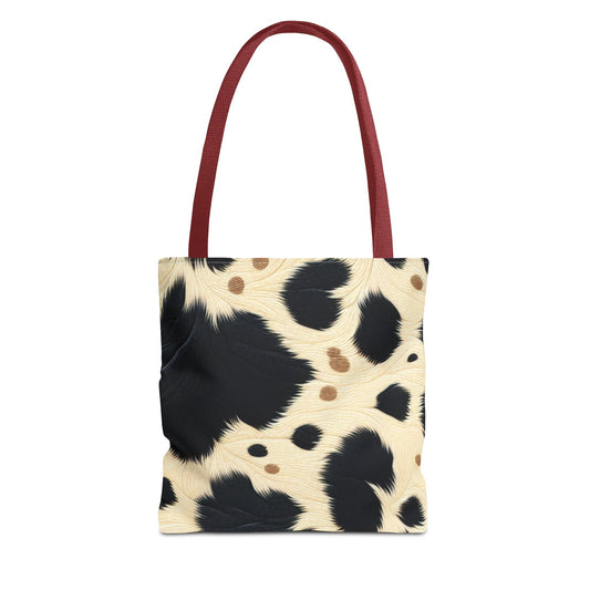 Cow Print Tote Bag -Animal Print Shopping Bag, Beach Tote, Gift for Animal Lovers, Everyday Carryall, Trendy Handbag