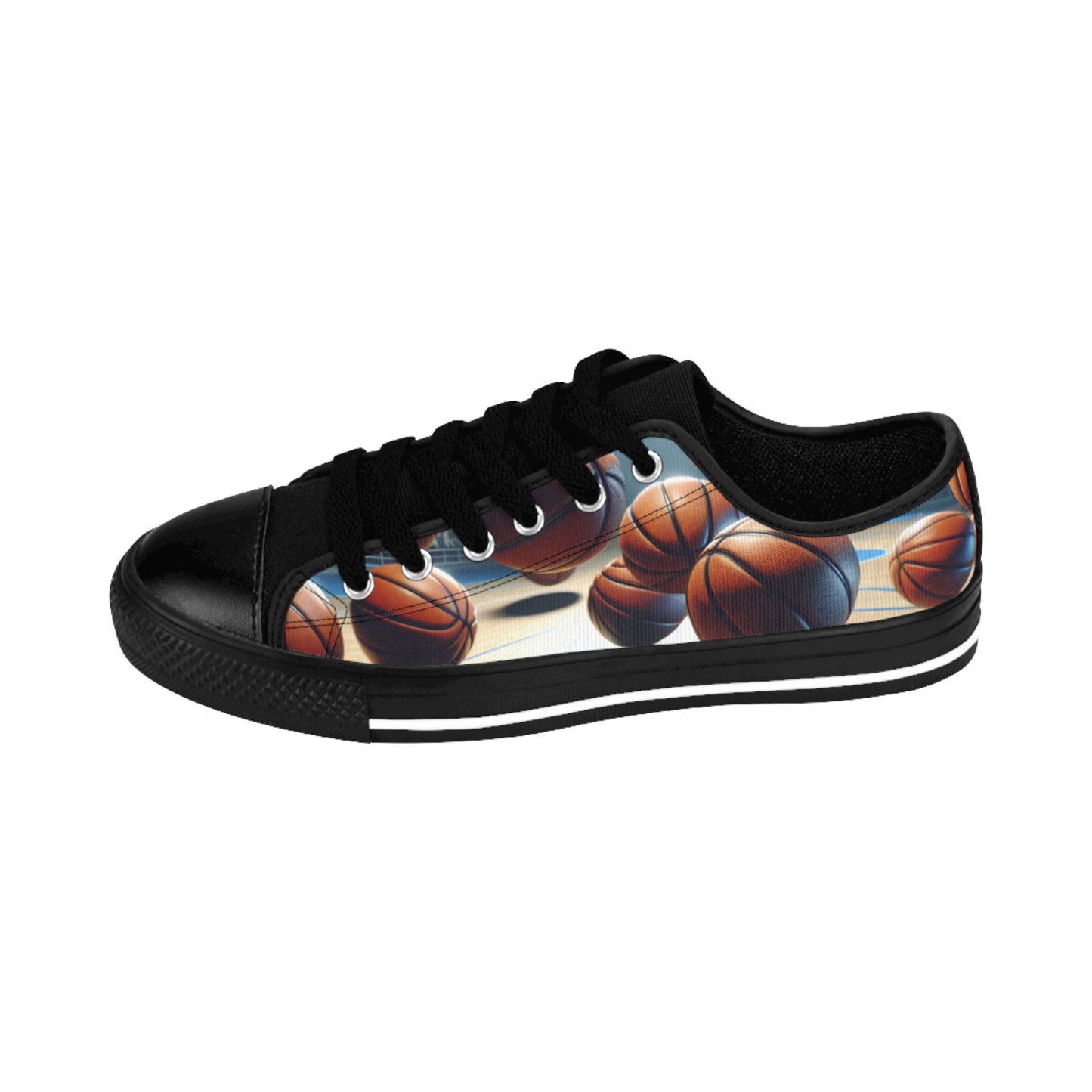 Basketball Graphic Women's Sneakers, Sporty Kicks for Athletes, Fun Workout Footwear, Unique Gift for Basketball Fans, Stylish Casual Shoes