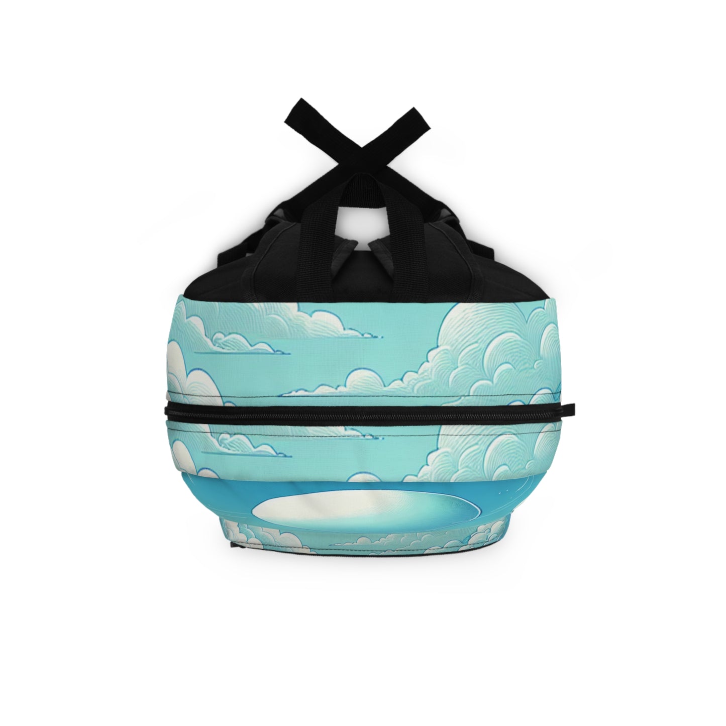 Aqua Blue Cloud Backpack - Travel Bag, School Organizer, Cute Gift for Teens, Outdoor Adventure, Unique Design
