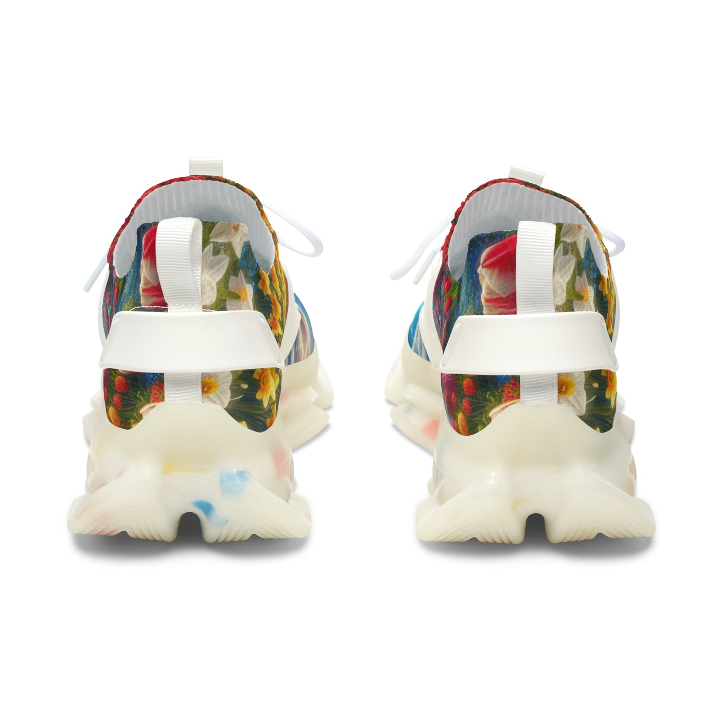Colorful Women's Athletic Sneakers - Lightning & Nature Design