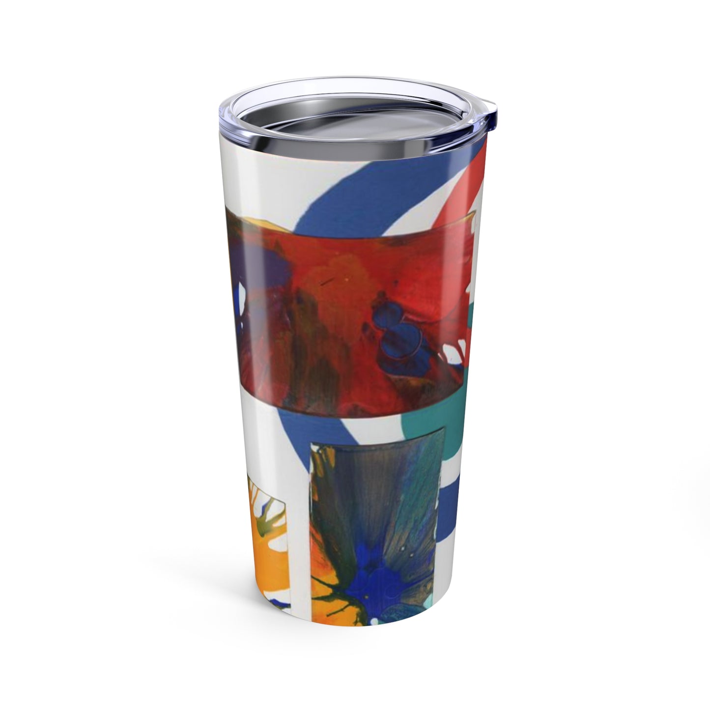 Vibrant Abstract 20oz Tumbler - Perfect for Coffee Lovers, Travel, Gifts, Art Enthusiasts, Unique Designs