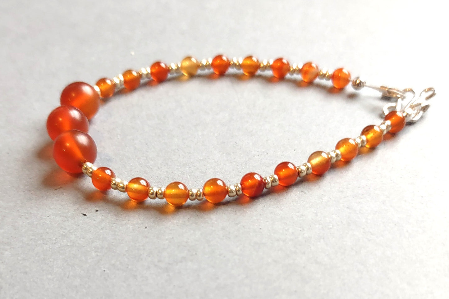 Carnelian Bracelet — Sterling Silver