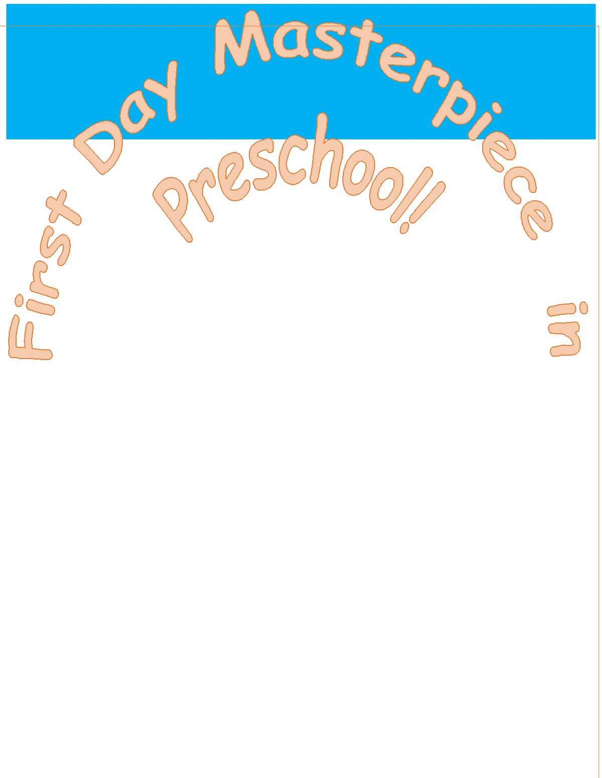 First Day Masterpiece in Preschool! — Free Drawing Worksheet