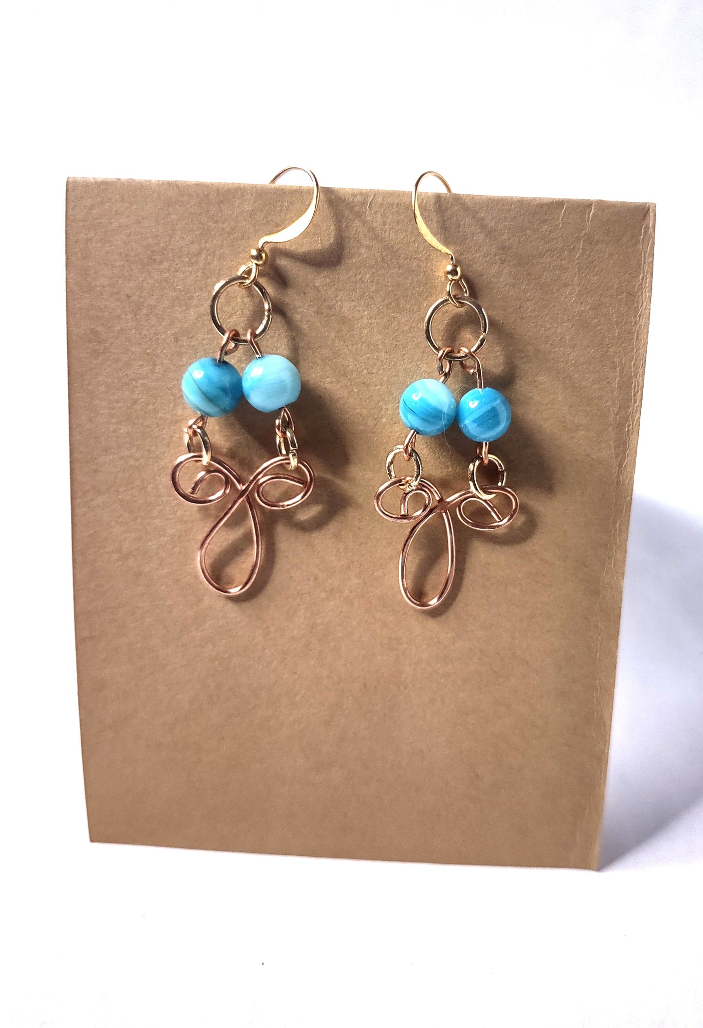 Handmade Copper Chandelier Earrings - Matching necklace available!
