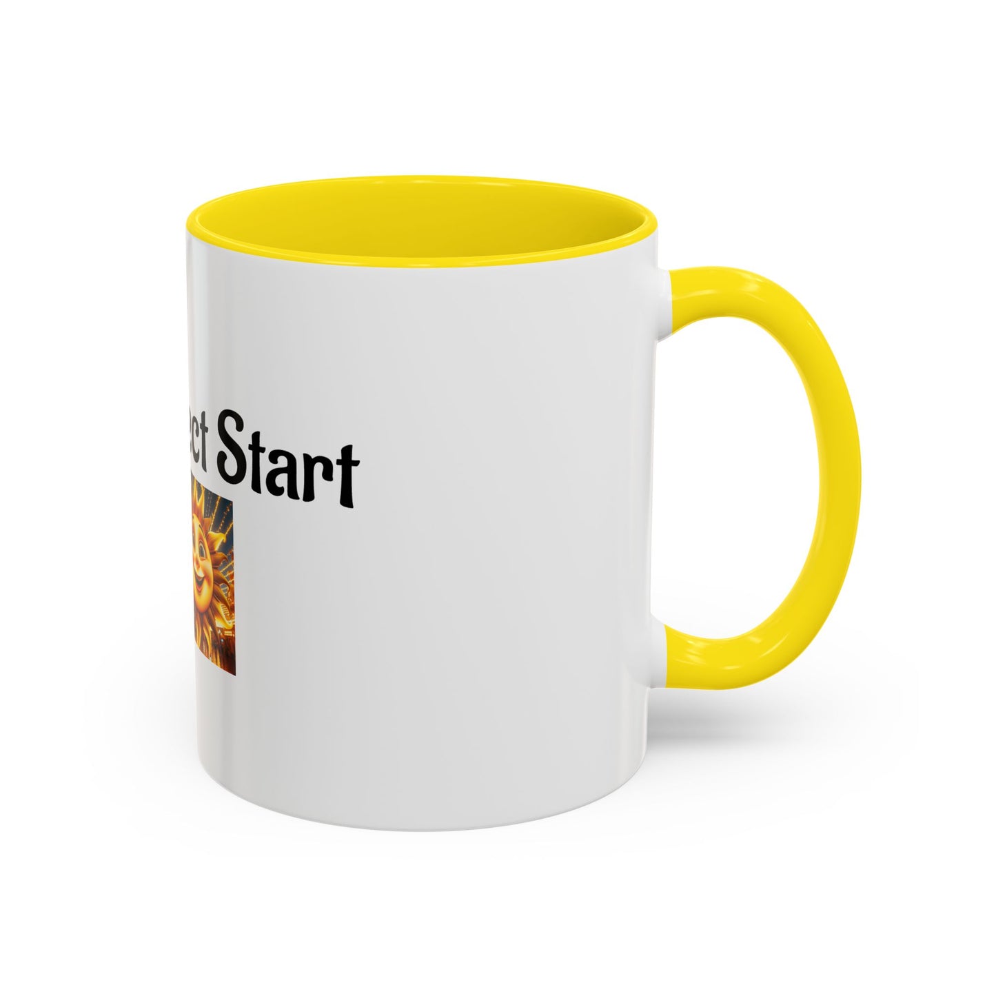 Sunshine 'Perfect Start' Accent Coffee Mug | Motivational Gift, Morning Mug, Sunny Coffee Cup, Perfect for Home or Office
