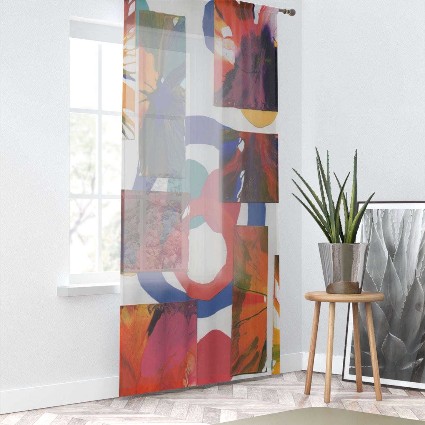 Elegant Sheer Window Curtains - Light Filtering Durable Fabric - Original Design