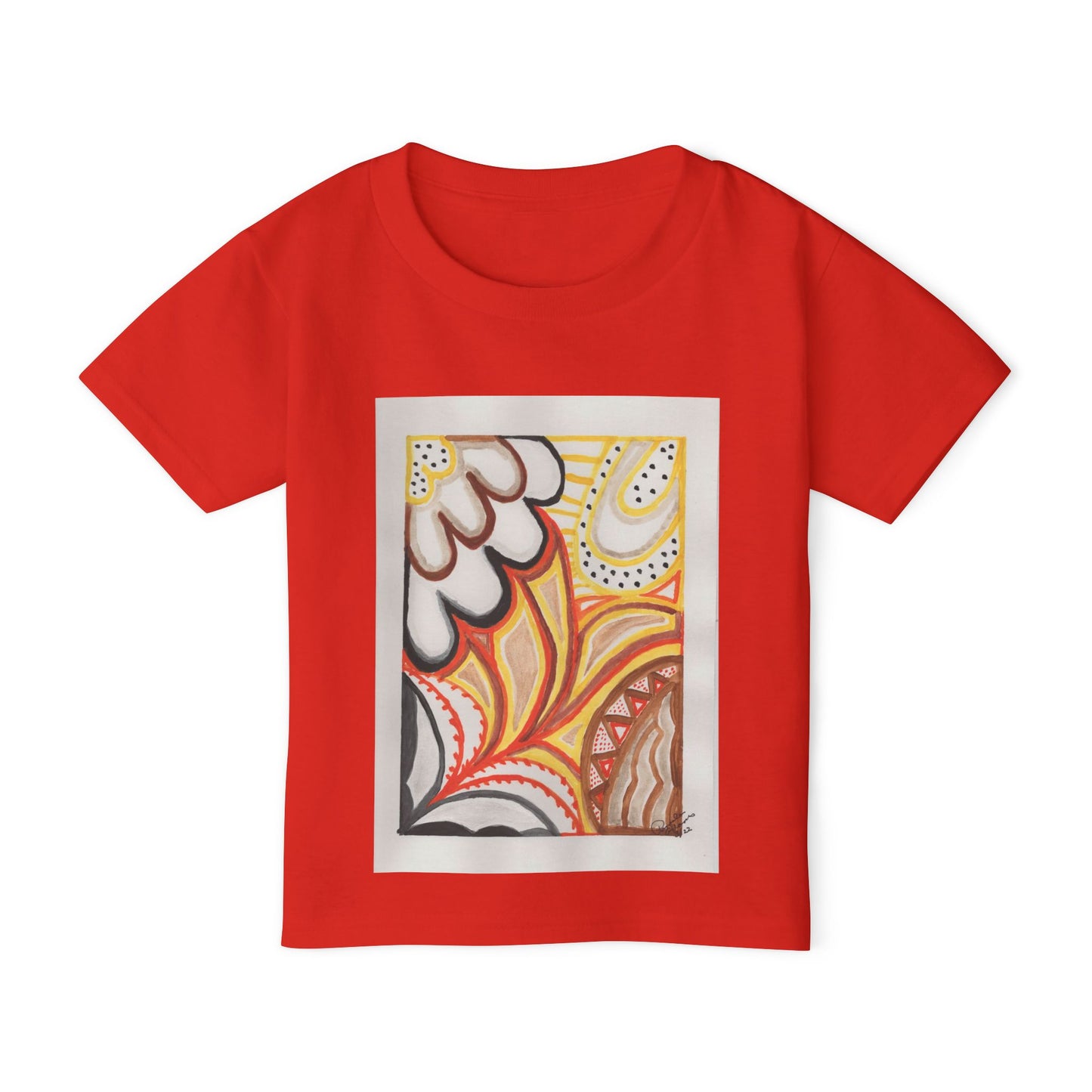 Heavy Cotton™ Toddler T-shirt - Original art print "Sun Joy" from The Pamela Gene Designs Collection!