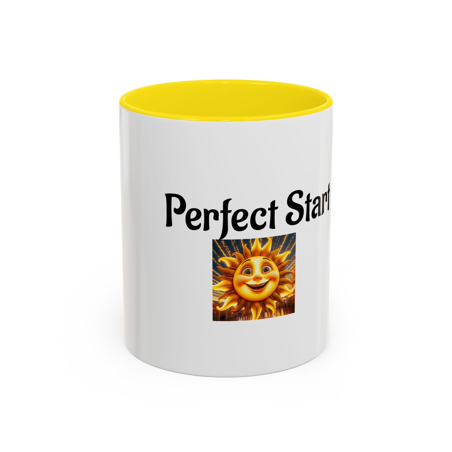 Sunshine 'Perfect Start' Accent Coffee Mug | Motivational Gift, Morning Mug, Sunny Coffee Cup, Perfect for Home or Office