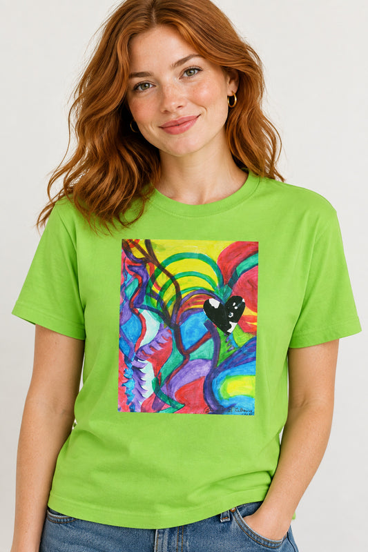 Colorful, inspirational Heart T Shirt