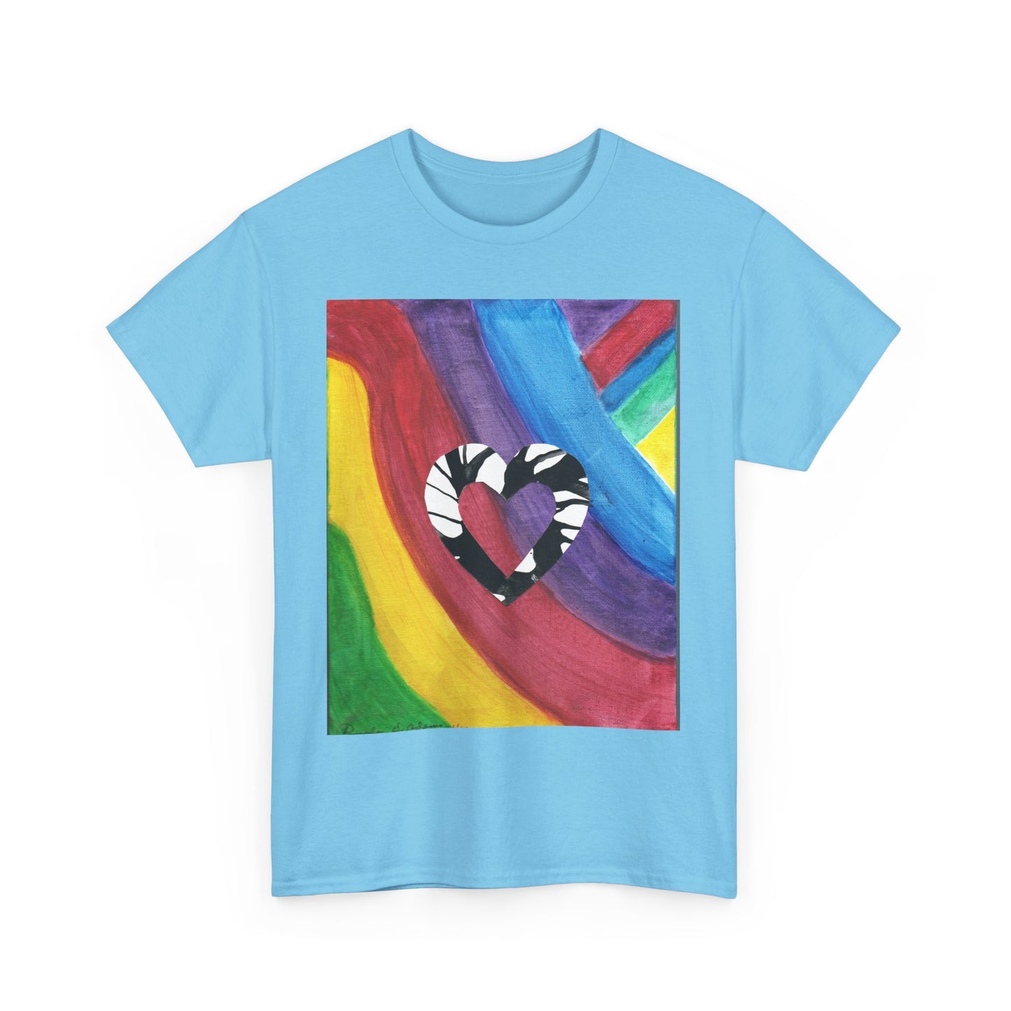 Rainbow Happy Heart T -Shirt - Art you can wear! -  Pamela Gene Designs
