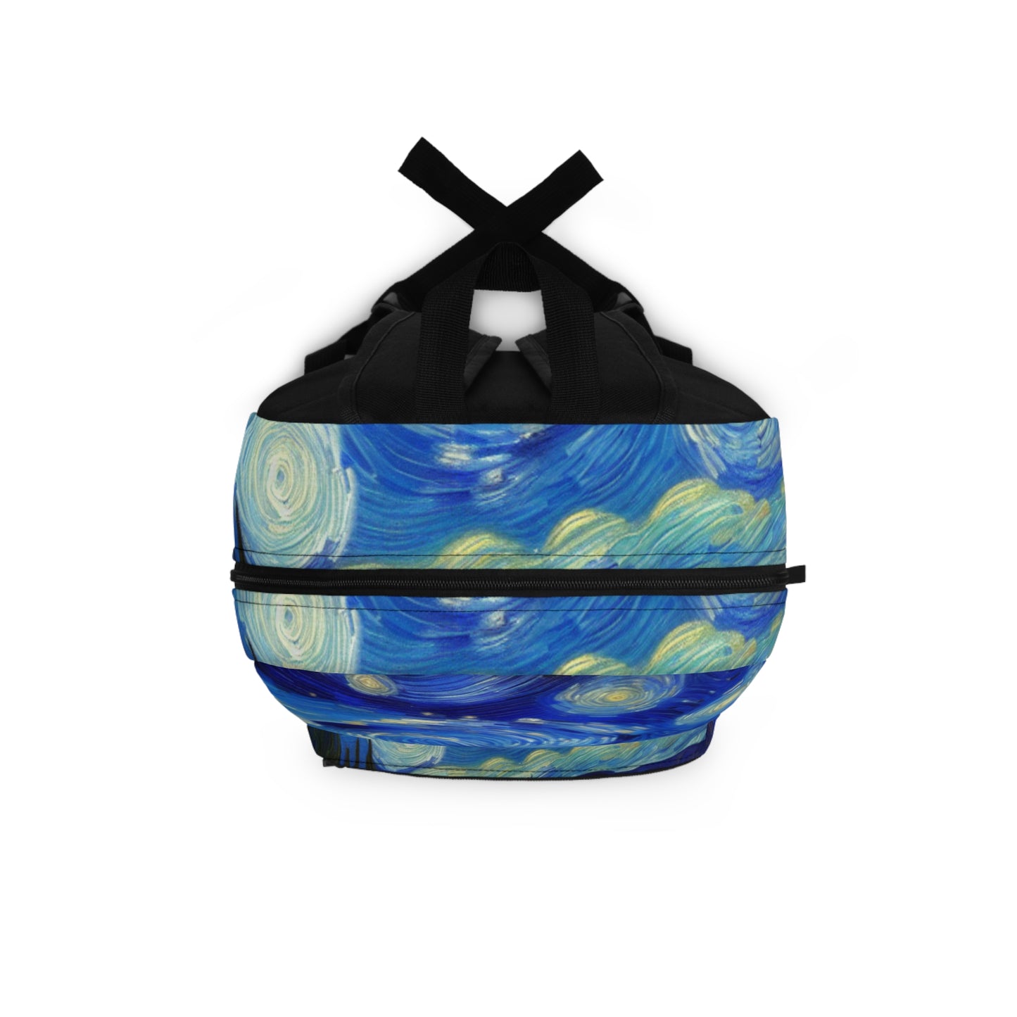 Artistic Starry Night Backpack, Blue Cosmic Backpack, School Bag, Gift for Art Lovers, Travel Backpack