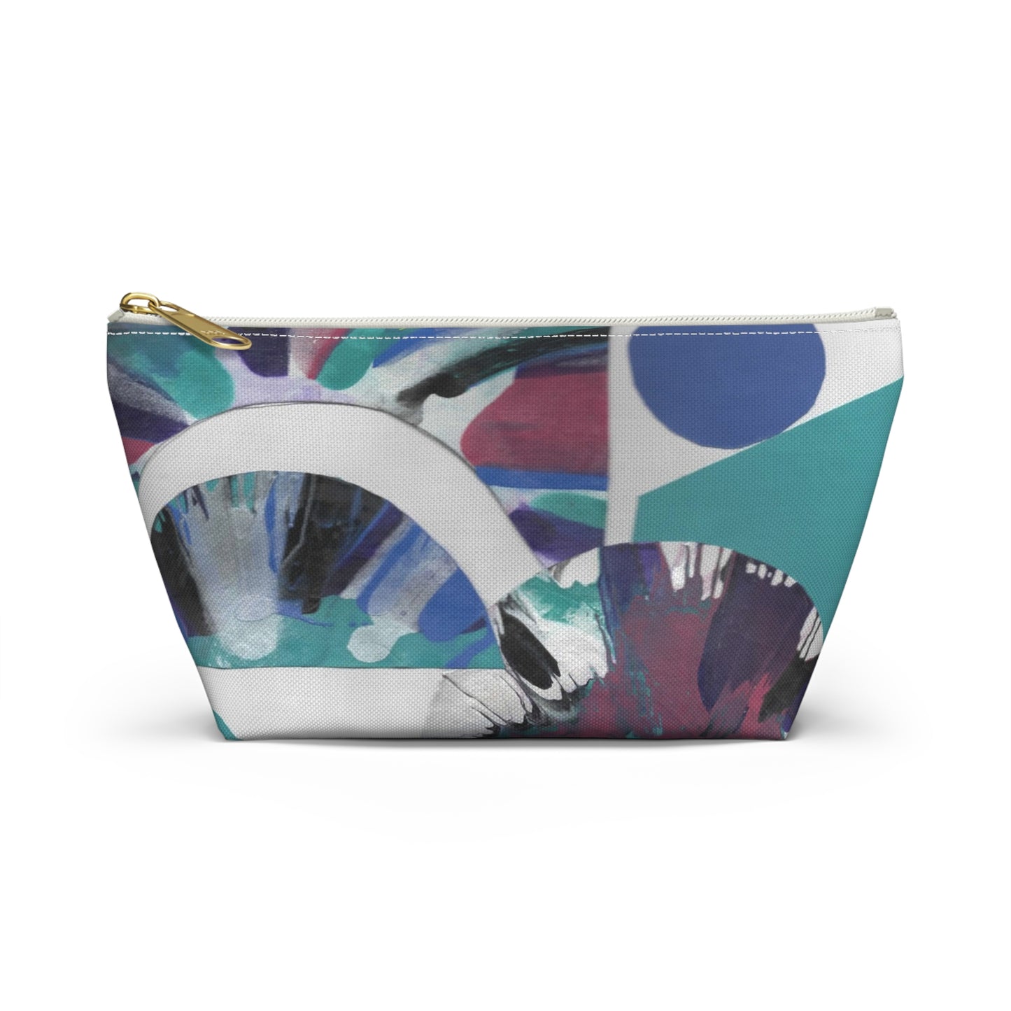 Travel Accessory Pouch - T-bottom - Original Print "Spin Circle" from The Pamela Gene Designs Collection!