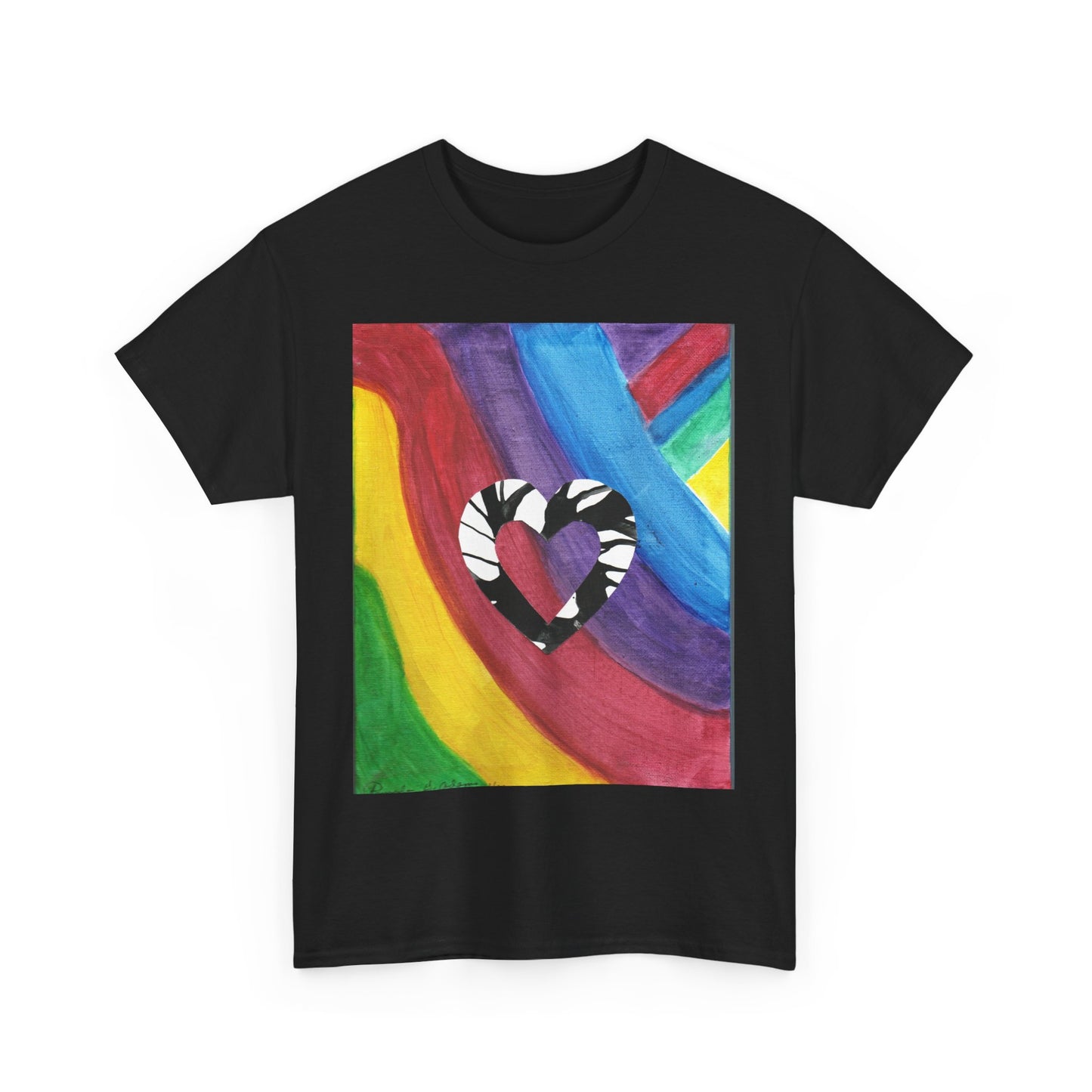 Rainbow Happy Heart T -Shirt - Art you can wear! -  Pamela Gene Designs