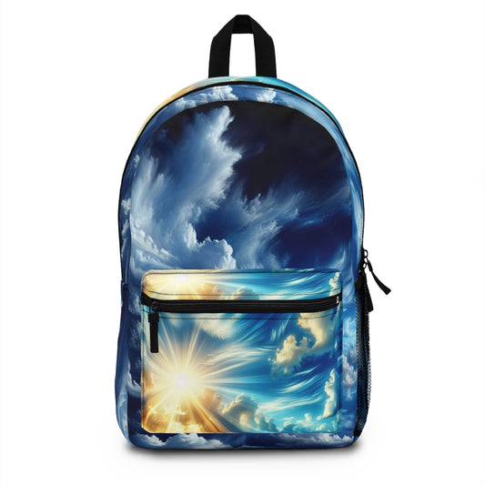 Sky Themed Backpack for Dreamers, Colorful School Bag, Travel Backpack, Unique Gift for Adventurers, Astronomy Enthusiast