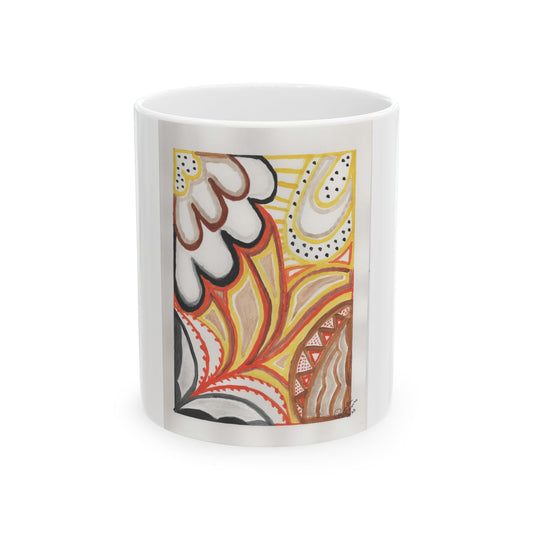Art Inspired Ceramic Mug - "Sun Joy"  Original Art Print -  (11oz, 15oz)