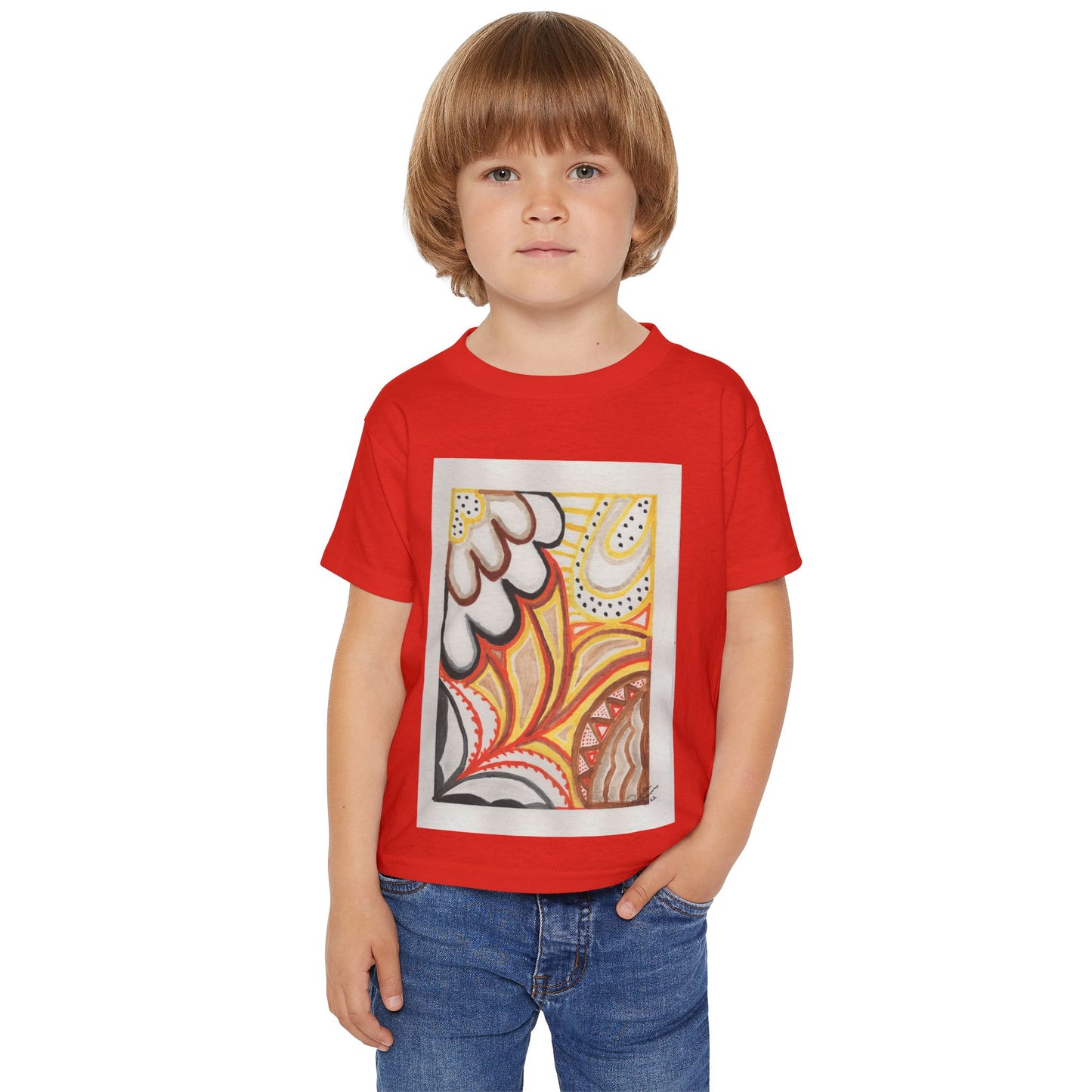 Heavy Cotton™ Toddler T-shirt - Original art print "Sun Joy" from The Pamela Gene Designs Collection!