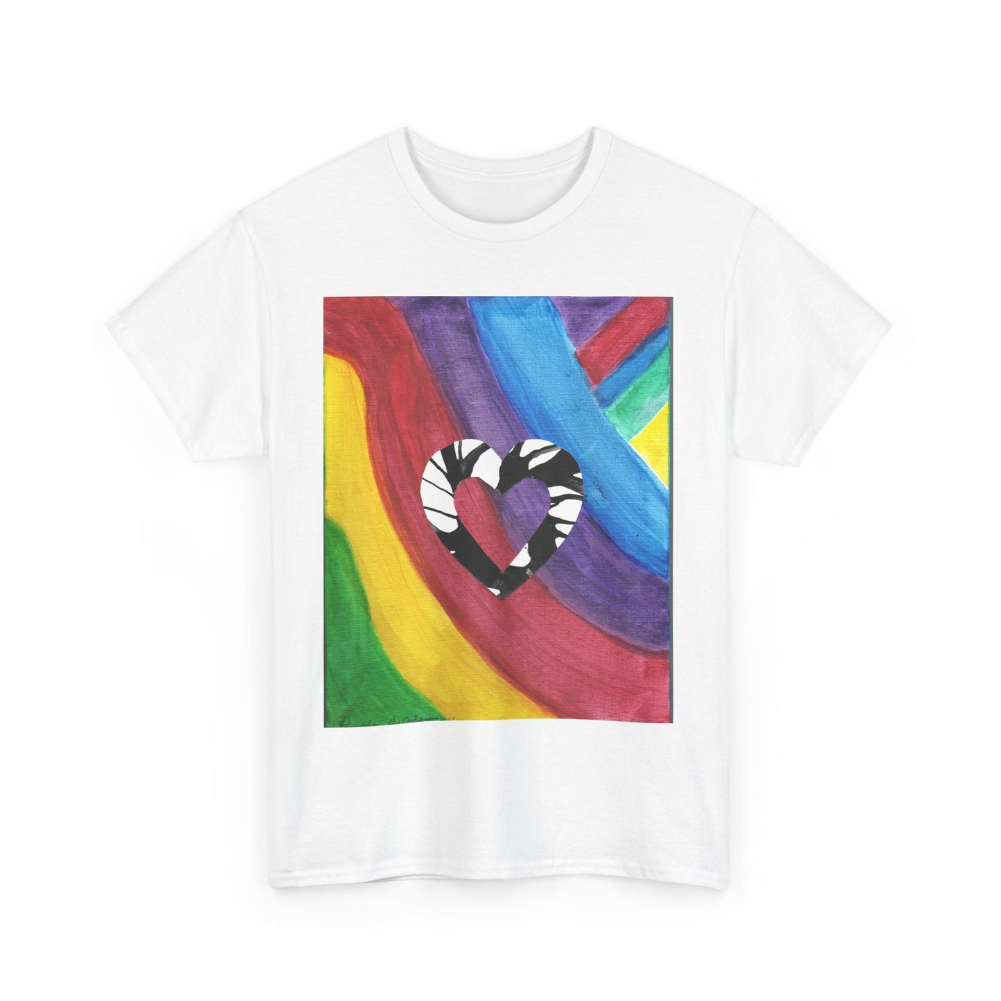 Rainbow Happy Heart T -Shirt - Art you can wear! -  Pamela Gene Designs