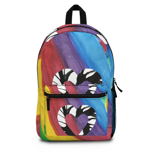 Rainbow Love Backpack, Colorful School Bag, Trendy Travel Backpack, Cute Gift for Students, Pride Accessories