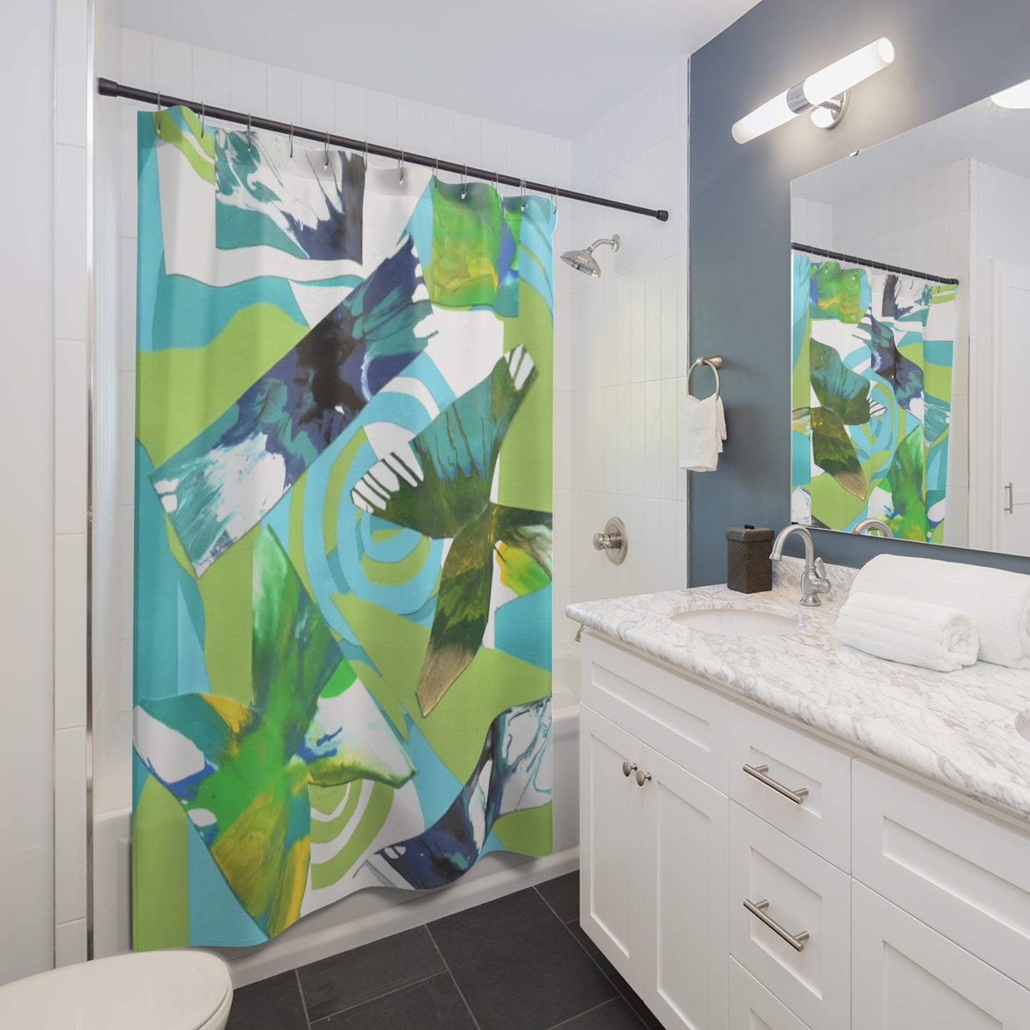 Spring Inspired - Shower Curtains -  original artwork "Butterfly Breeze", from Pamela Gene Designs Collection!