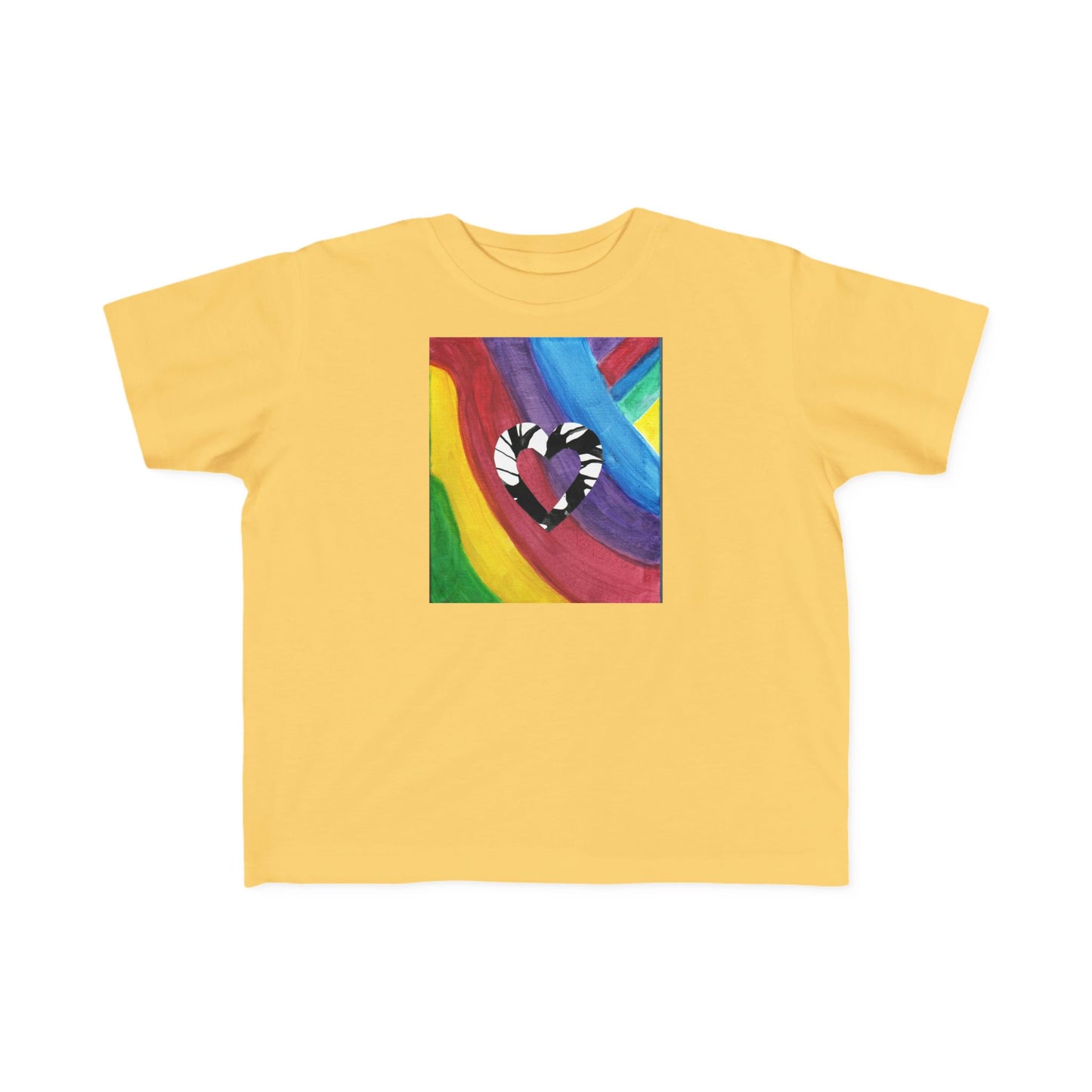 Toddler's T- Shirt - Rainbow Heart T -Shirt