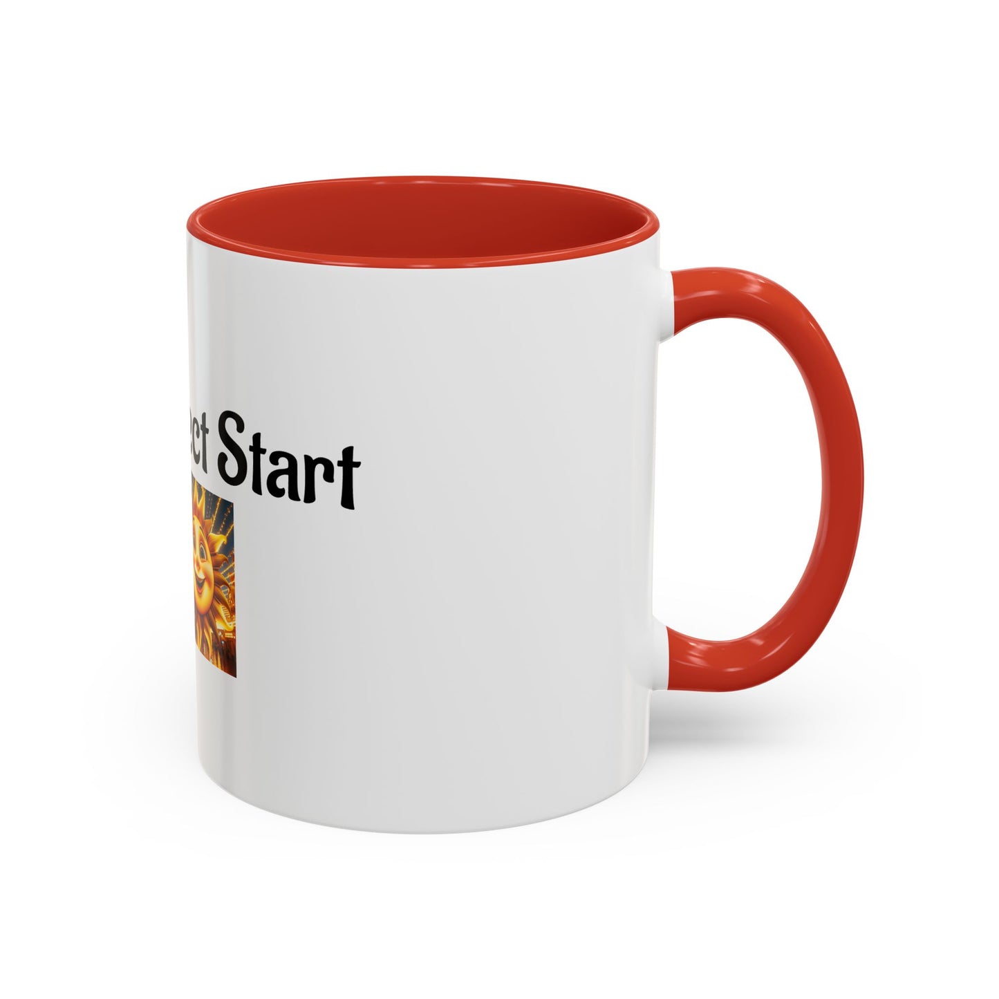 Sunshine 'Perfect Start' Accent Coffee Mug | Motivational Gift, Morning Mug, Sunny Coffee Cup, Perfect for Home or Office