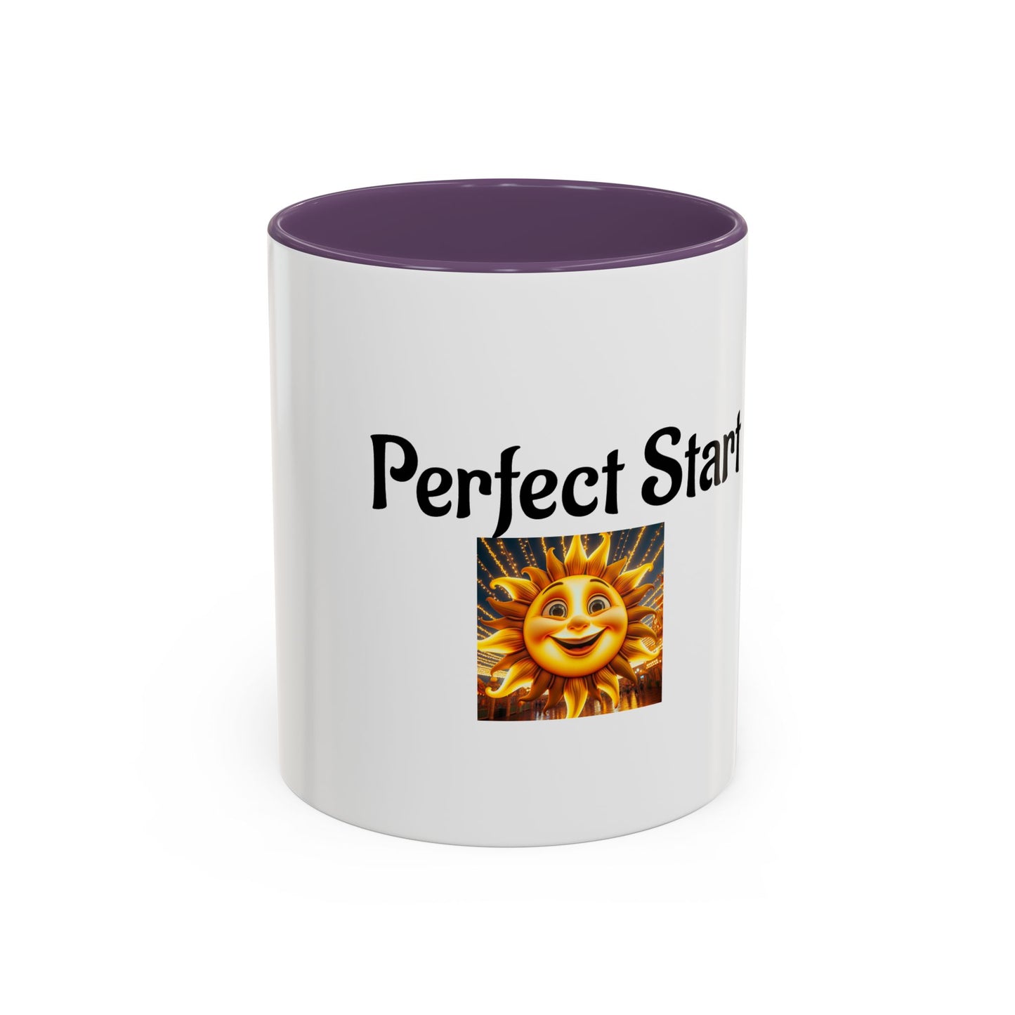 Sunshine 'Perfect Start' Accent Coffee Mug | Motivational Gift, Morning Mug, Sunny Coffee Cup, Perfect for Home or Office