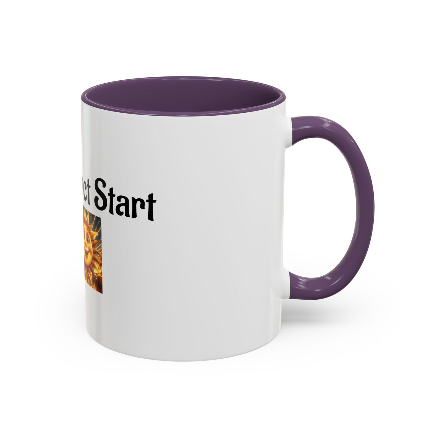 Sunshine 'Perfect Start' Accent Coffee Mug | Motivational Gift, Morning Mug, Sunny Coffee Cup, Perfect for Home or Office