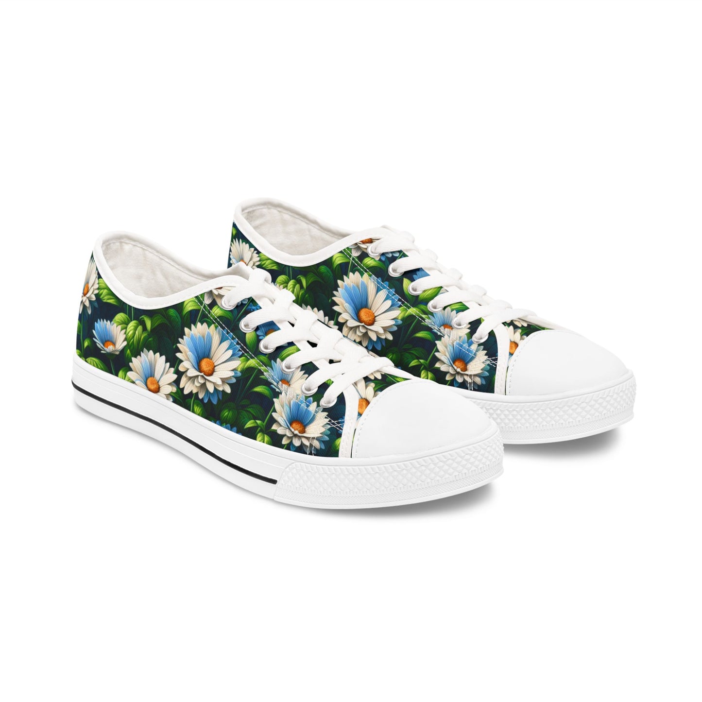 Floral Women's Low Top Sneakers, Stylish Floral Sneakers, Comfortable Everyday Shoes, Spring Fashion Footwear, Unique Women's [...]