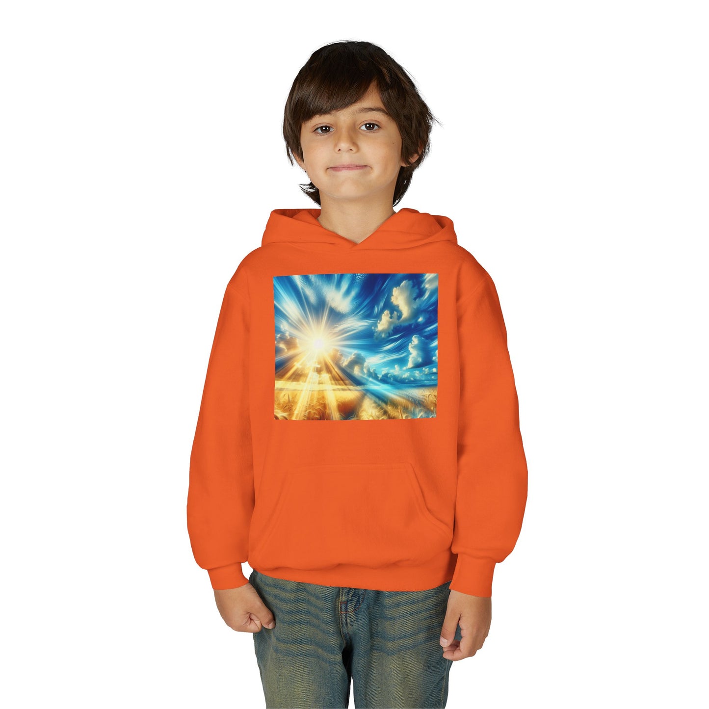 Sunshine Vibes Youth Hoodie - Bright, Cozy, Inspirational, Perfect for Gifts, School Wear, or Outdoor Fun
