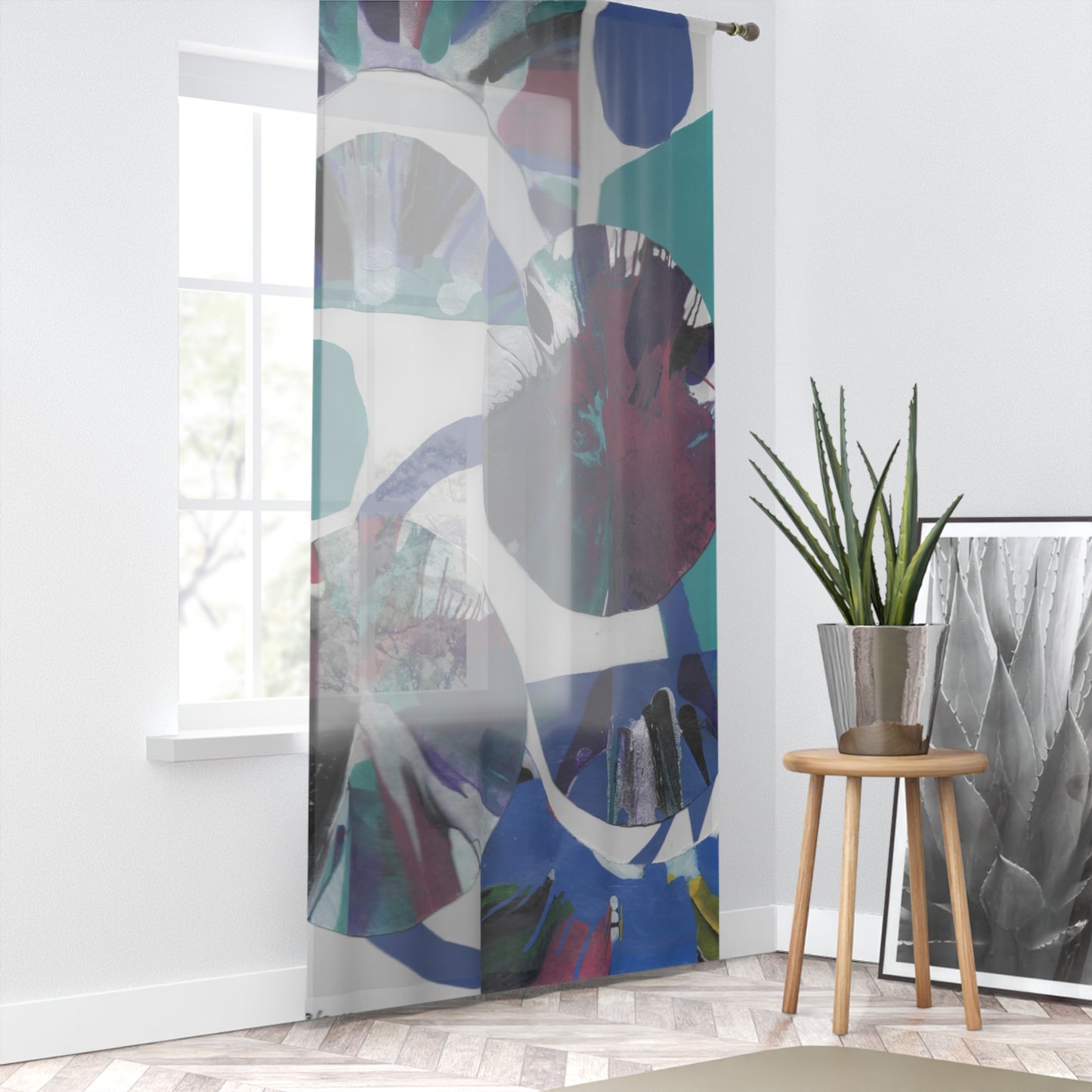 Elegant Sheer Window Curtains - Original Artwork - Pamela Gene Designs