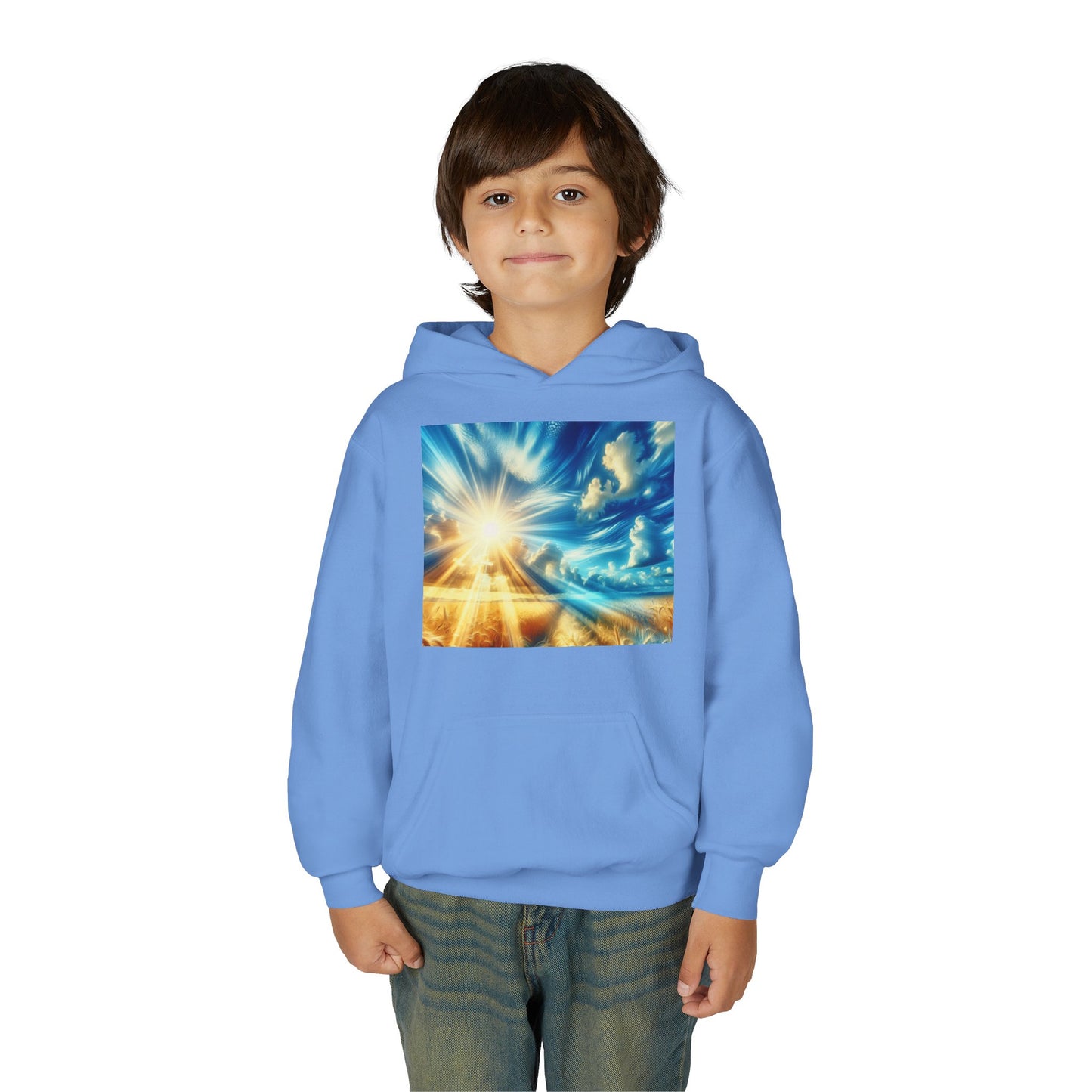 Sunshine Vibes Youth Hoodie - Bright, Cozy, Inspirational, Perfect for Gifts, School Wear, or Outdoor Fun