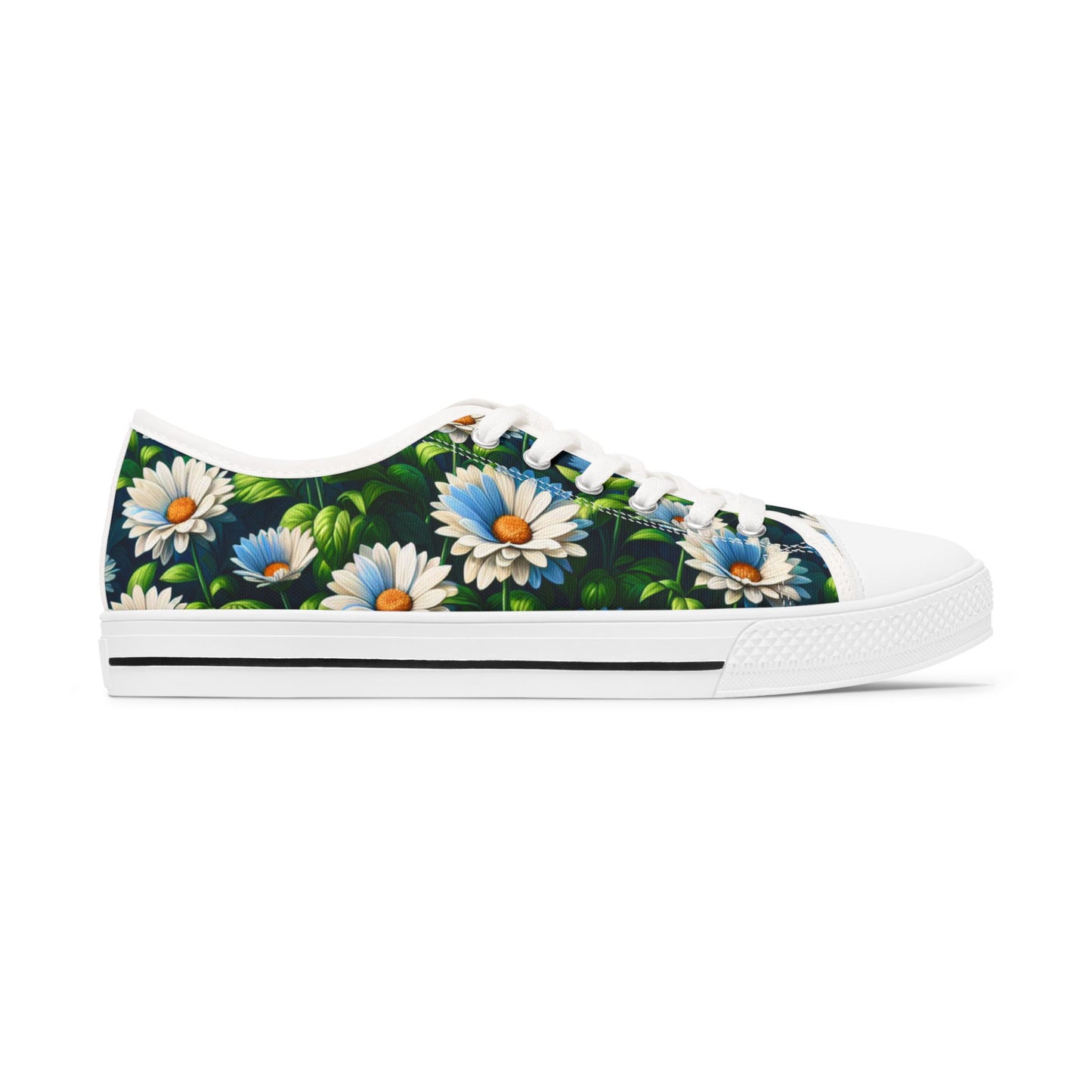 Floral Women's Low Top Sneakers, Stylish Floral Sneakers, Comfortable Everyday Shoes, Spring Fashion Footwear, Unique Women's [...]