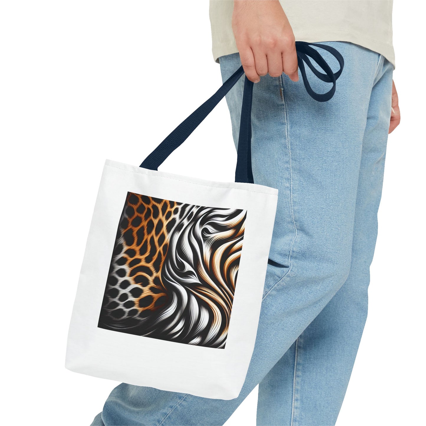 Animal Print - Canvas Tote Bag (AOP)- Shoulder Strap for easy carrying