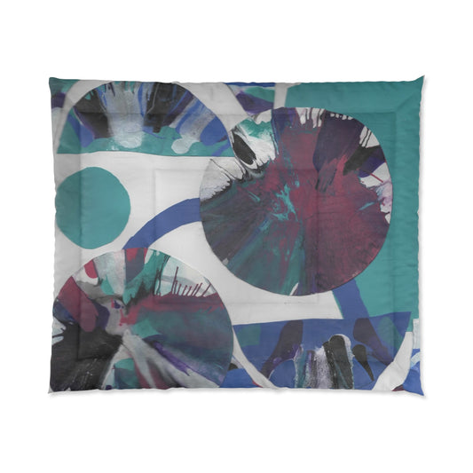 Colorful Comforter for Cozy Bedding - An Original Print design "Spin Circle" From The Pamela Gene Designs Collection!