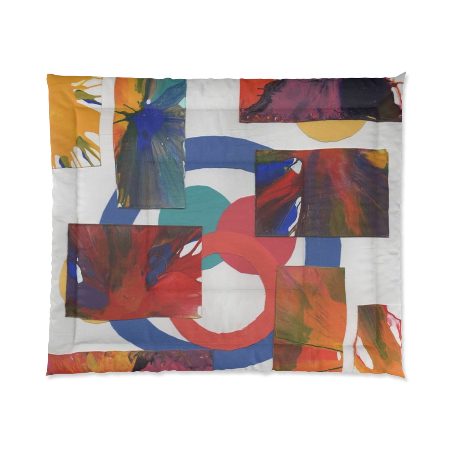 Colorful Comforter  - Light weight microfiber - Original Artwork-  Pamela Gene Designs