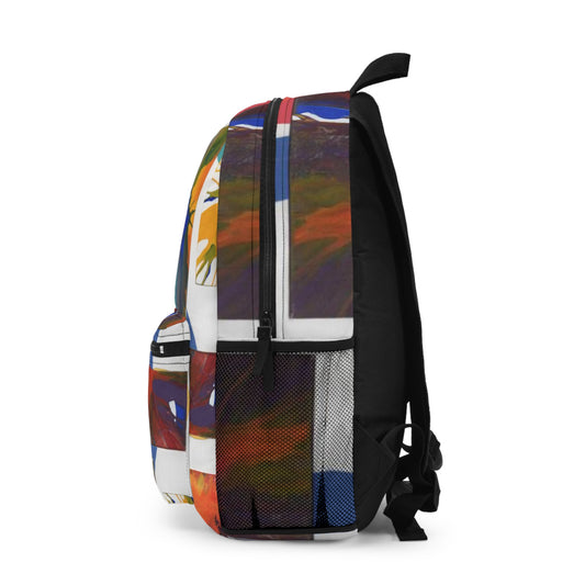 Artistic Abstract Backpack, Colorful School Bag, Trendy Daypack, Unique Travel Backpack, Stylish Kids' Bag, Vibrant Design Rucksack