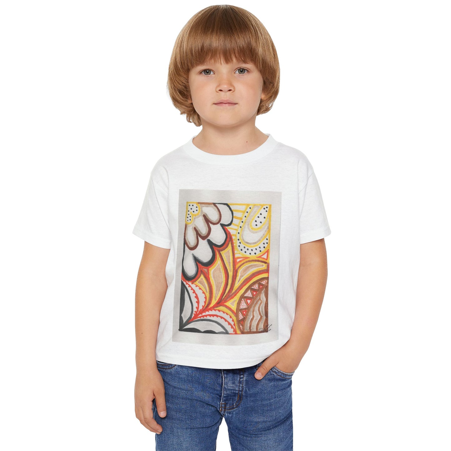 Heavy Cotton™ Toddler T-shirt - Original art print "Sun Joy" from The Pamela Gene Designs Collection!