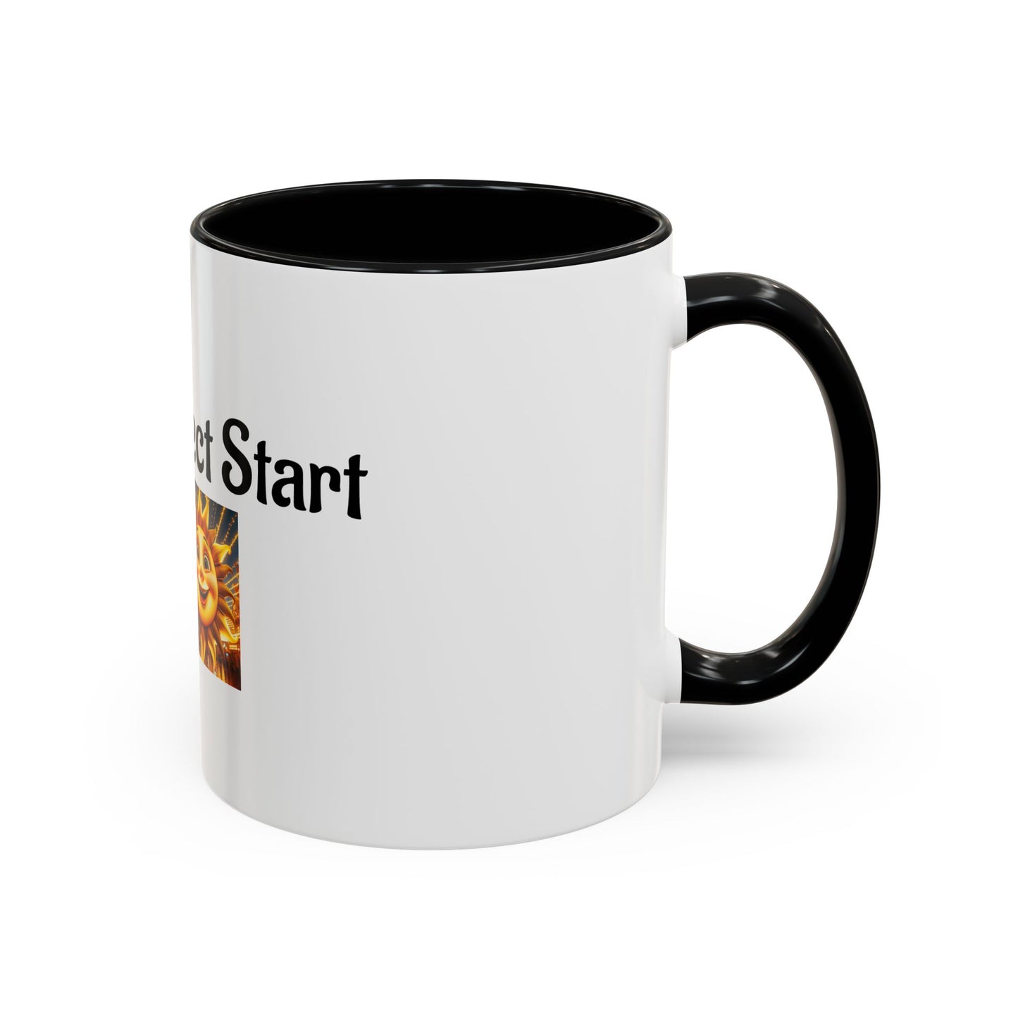 Sunshine 'Perfect Start' Accent Coffee Mug | Motivational Gift, Morning Mug, Sunny Coffee Cup, Perfect for Home or Office