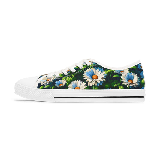 Floral Women's Low Top Sneakers, Stylish Floral Sneakers, Comfortable Everyday Shoes, Spring Fashion Footwear, Unique Women's [...]