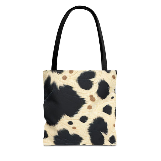 Stylish Cow Print Tote Bag - Chic Reusable Shopping Bag, Beach Tote, Gift for Animal Lovers, Everyday Carryall, Trendy Handbag